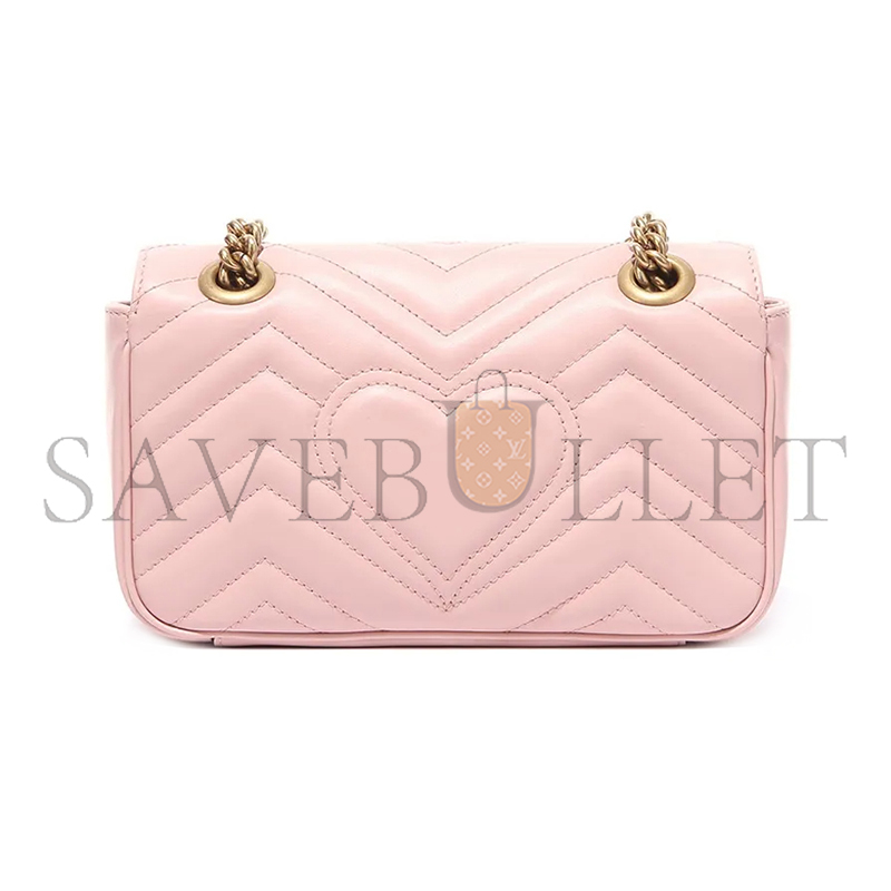 GUCCI GG MARMONT MATELASSÉ SMALL BAG 446744 (23*14*6cm)